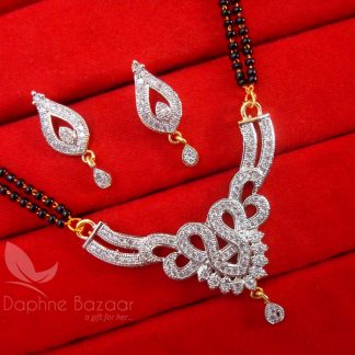 S12 Daphne Zircon Designer Flora Mangalsutra set for Women