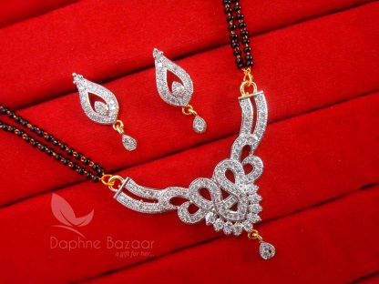 S12 Daphne Zircon Designer Flora Mangalsutra set for Women