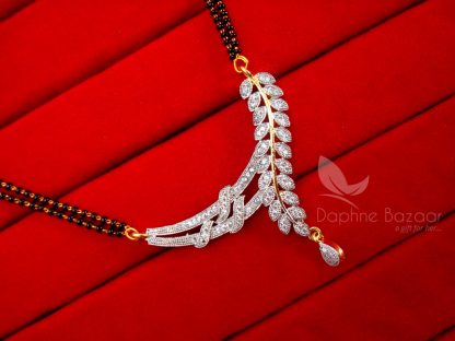 S15 Daphne Zircon Art Flower Mangalsutra - PENDANT