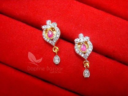 S23 Daphne Pink Zircon Elegant Mangalsutra Earrings