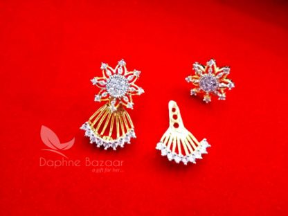 E51 Daphne Zircon Studded Clever Earrings for Women