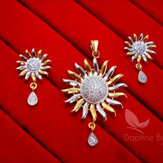 AD68, Daphne Chunky Zircon Spike Pendant Earrings for Women