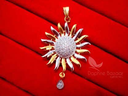 AD68, Daphne Chunky Zircon Spike Pendant for Women