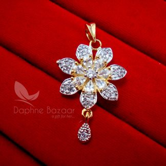 AD70, Daphne Zircon Flower Pendant for Cute Anniversary Gifts