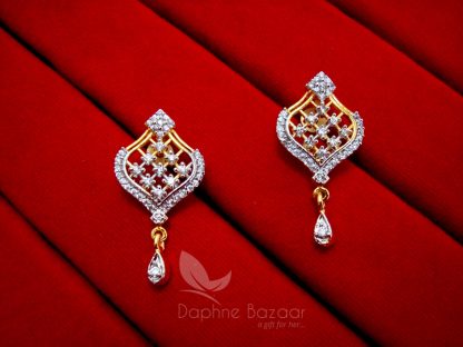 AD73 Daphne Designer Zircon Pendant and Earrings for Women - EARRINGS