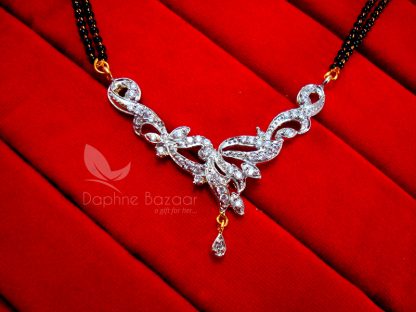 MS72 Daphne Zircon Designer Mangalsutra set for Women - Pendant