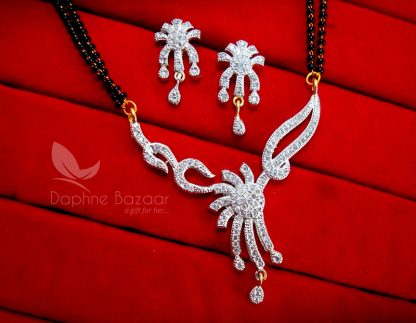 MS75 Daphne Flora Zircon Designer Mangalsutra for Women