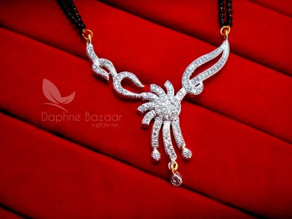 MS75 Daphne Flora Zircon Designer Mangalsutra for Women - PENDANT