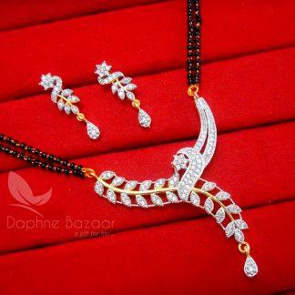 S30 Daphne Zircon Leaf Art Mangalsutra set for Women