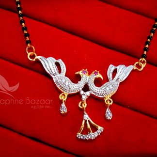 T211 Daphne Alloy Peacock Mangalsutra for Women