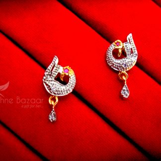 T211 Daphne Alloy Peacock Mangalsutra for Women - EARRINGS