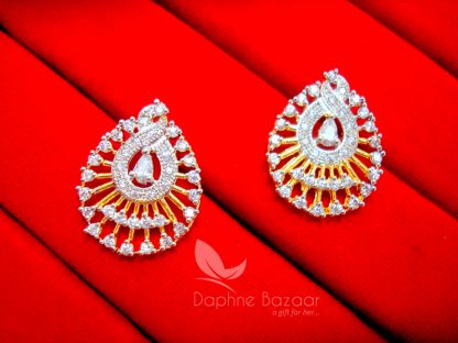 AD87 Daphne Designer Zircon Pendant and Earrings - EARRINGS