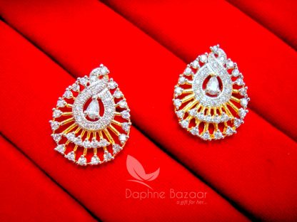 AD87 Daphne Designer Zircon Pendant and Earrings - EARRINGS
