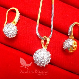 AD91 Daphne Designer Zircon Pendant Earrings