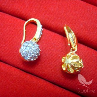 AD91 Daphne Designer Zircon Pendant Earrings - EARRINGS