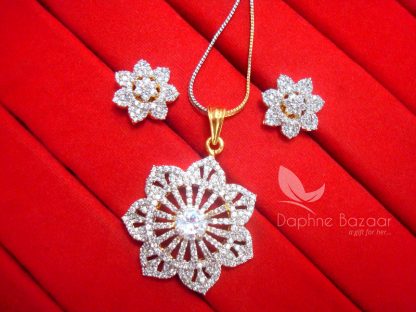 AD93 Daphne Designer Zircon Pendant Earrings