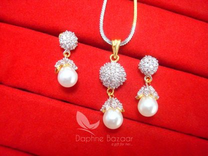 AD97 Daphne Designer Zircon Pendant Earrings