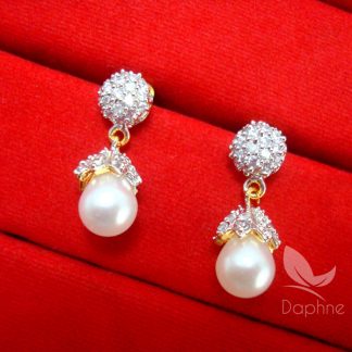 AD97 Daphne Designer Zircon Pendant Earrings - EARRINGS