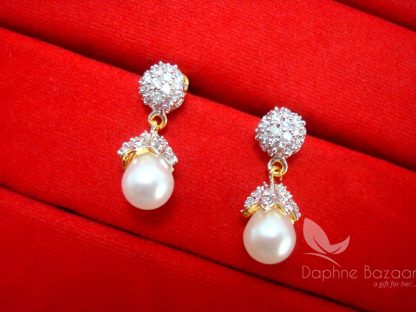 AD97 Daphne Designer Zircon Pendant Earrings - EARRINGS