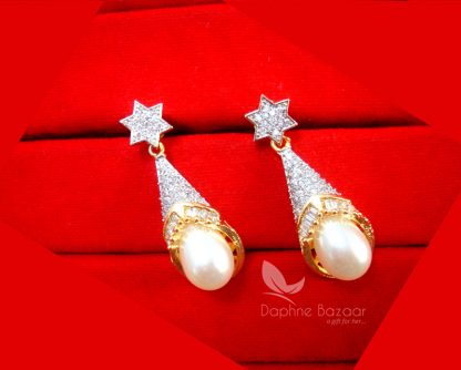 E27 , Daphne CZ Star Pearl Hanging for Rakhi Gift