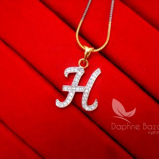 H - Alphabet, Daphne Zircon Pendant for Men or Women