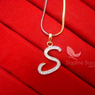 S - Alphabet, Daphne Zircon Pendant for Men or Women