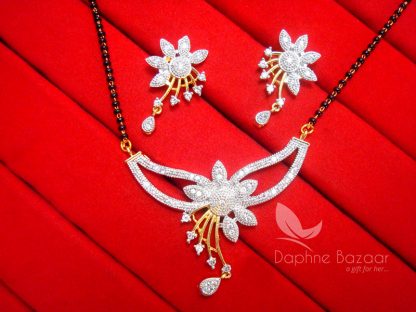 S31 Daphne Zircon Designer Flora Mangalsutra set for Women