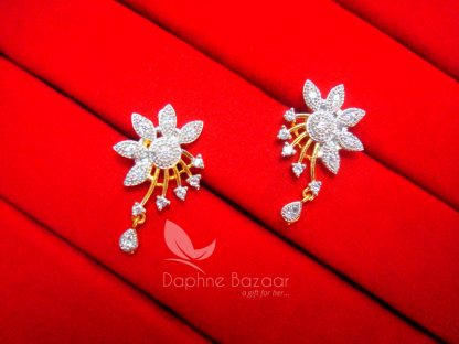 S31 Daphne Zircon Designer Flora Mangalsutra set for Women - EARRINGS