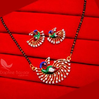 S33 Daphne Zircon Peacock Meenakari Mangalsutra for Women, Gift for Wife.jpg