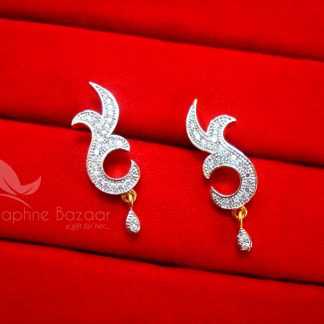 T221, Daphne Impressive Zircon Studded Mangalsutra for Women -EARRINGS