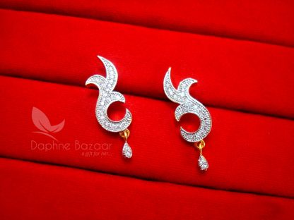 T221, Daphne Impressive Zircon Studded Mangalsutra for Women -EARRINGS