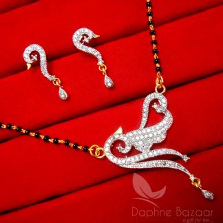 T231, Daphne Alluring Zircon Studded Mangalsutra for Women