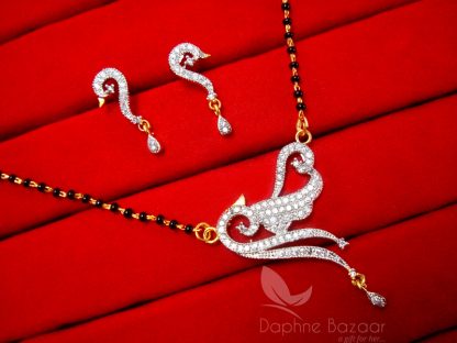 T231, Daphne Alluring Zircon Studded Mangalsutra for Women