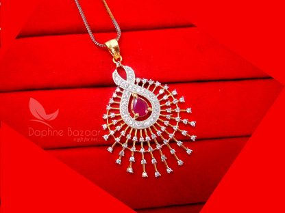 Z17 Daphne Designer Pink Zircon Pendant Set for Gift - PENDANT