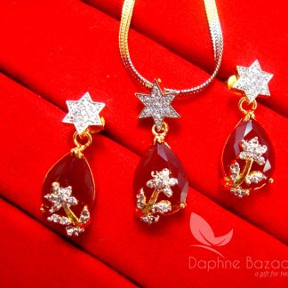 Z23, Daphne Zircon Star Pendant Set for Cute Rakhi Gift