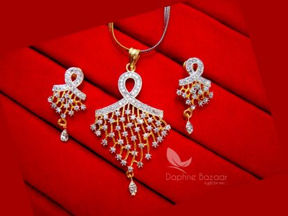 Z24, Daphne Zircon Pendant and Earrings for Women