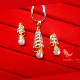 Z25 Daphne Imperial Pearl Pendant Earrings for Gifting