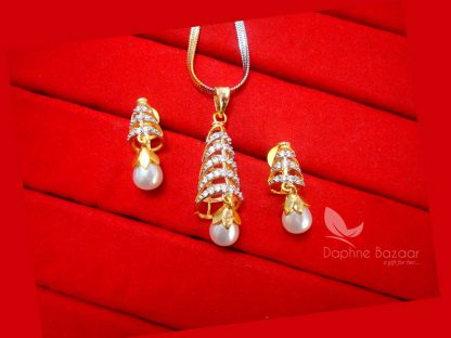 Z25 Daphne Imperial Pearl Pendant Earrings for Gifting