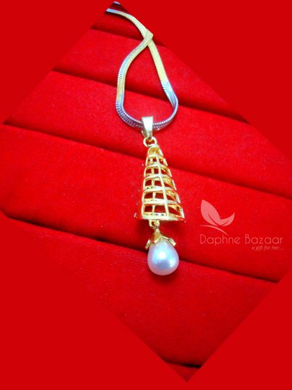 Z25 Daphne Imperial Pearl Pendant Earrings for Gifting - PENDANT BACK