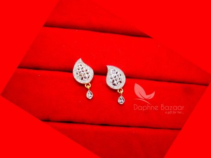 E29, Daphne Designer Curvy Zircon Earrings for Women