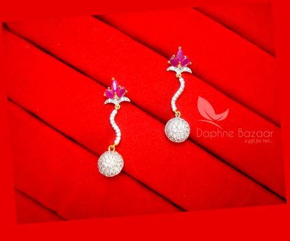 E53, Daphne Pretty Pink Zircon Hanging for women