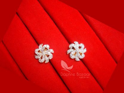 E50, Round Edge Pair of Daphne New Sparkling Zircon Tops