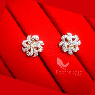 E50, Round Edge Pair of Daphne New Sparkling Zircon Tops - Closer look