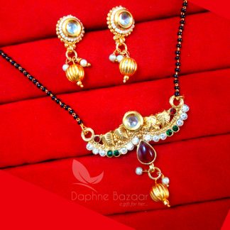 HC20, Multi Colour Kundan Mangalsutra for Women, Gift for Wife
