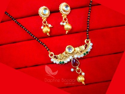 HC20, Multi Colour Kundan Mangalsutra for Women, Gift for Wife