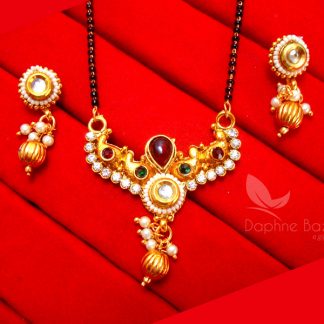 HC21, Multi Colour Kundan Mangalsutra for Women, Gift for Wife