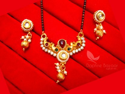 HC21, Multi Colour Kundan Mangalsutra for Women, Gift for Wife