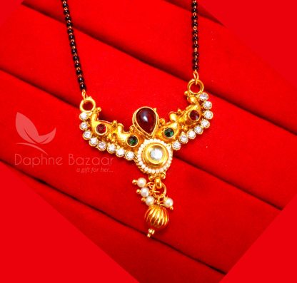 HC21, Multi Colour Kundan Mangalsutra for Women, Gift for Wife
