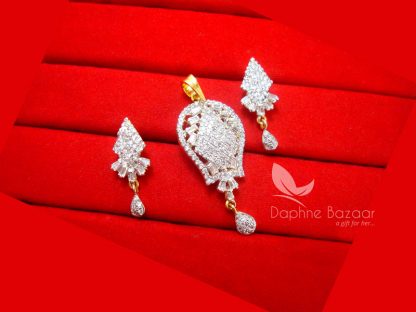 PE16 Premium Quality Zircon Pendant with earrings