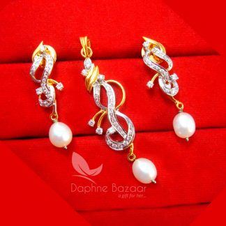 PE18, Daphne Limited Edition Pendant Set With Pearl Drop